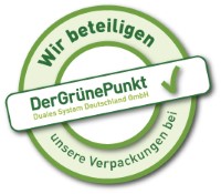 Wir beteiligen unsere Verpackungen bei Der Grüne Punkte