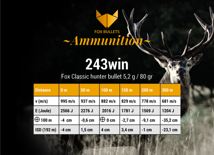 Classic Hunter Munition bleifrei .243 Winchester